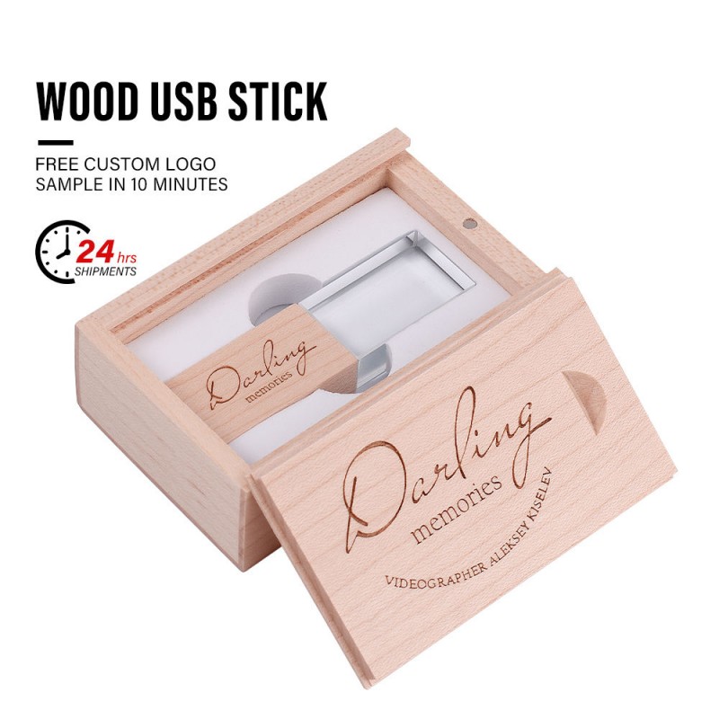 اپنی مرضی کے مطابق کرسٹل ووڈ USB فلیش ڈرائیو
